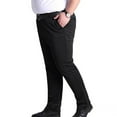 thumbnail image 2 of BiZtdJrK Mens Stretch Dress Pants Zipper Casual Work Suit Pants Summer Travel Dress Trousers with Pockets Black M, 2 of 6