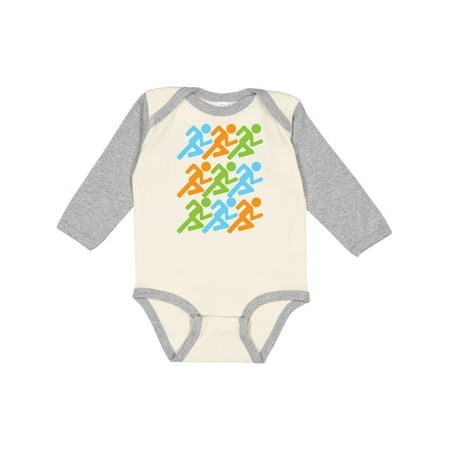 

Inktastic Running Marathon Race Runner Boys or Girls Long Sleeve Baby Bodysuit