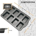 8Cavity Mini Loaf Pan Nonstick Carbon Steel Bread Baking Set of 2