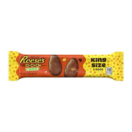 Reese's, Easter Peanut Butter with Reese's Pieces Eggs King Size Candy, 2.2 Oz