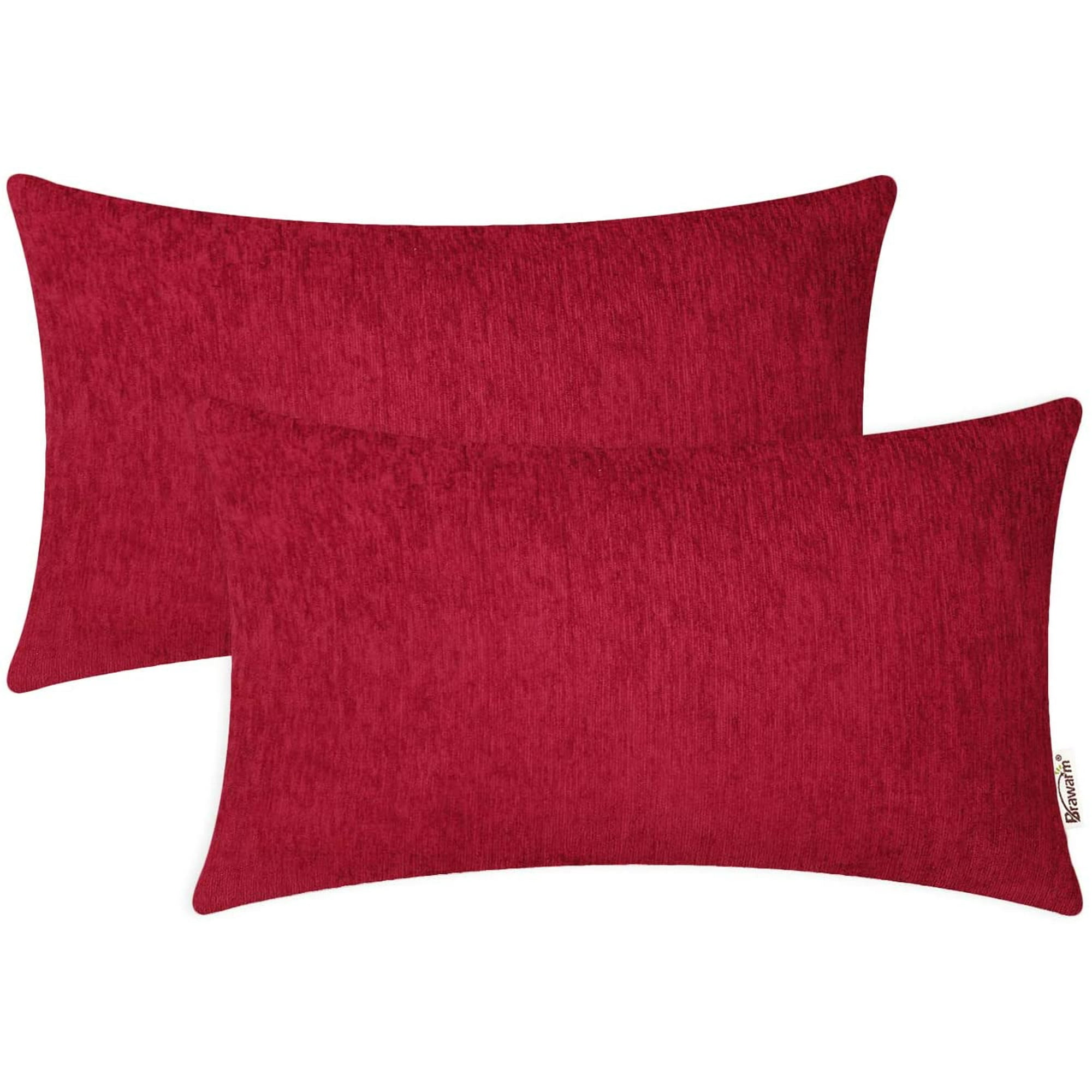 Red chenille throw pillows new arrivals