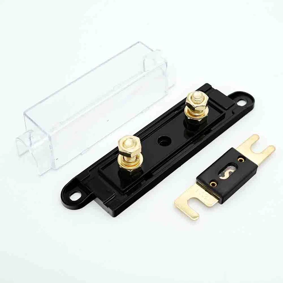 New Car Audio Anl Fuse Holder 0/2/4 Gauge Awg In & Out Inline Fuse Block 70 Amp