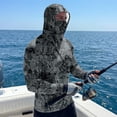 thumbnail image 6 of Long Sleeve Sun Shirt Compression Hoodies for Men UPF 50+ Rash Guard Cooling Hooded Fishing Shirts with Facr Mask Casual Summer Hiking Blouses, 6 of 6