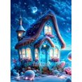 thumbnail image 1 of Dream Castle Landscape Diamond Mosaic Beautiful Sea Shell House DIY Diamond Painting New Arrival Embroidery Cross Stitch PP5014Square 90x120cm Gao Jinjia LED, 1 of 2