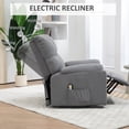 thumbnail image 4 of Grey Microfiber Lift Recliner Chair – Electric Power Lift for Seniors | Comfortable & Easy Mobility | Living Room & Bedroom Use | Quick Assembly, 4 of 7