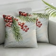thumbnail image 3 of snow, berries, pine tree branch Throw Pillow Cushion Case, Double-Sided Print Home Decor Home Furnishing, 3 of 8