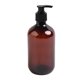 thumbnail image 4 of Amber Glass Soap Dispenser Kitchen Bathroom Hand Dish Soap Dispenser Set With Rustproof S-tainless Steel Pump, 2Pcs, 16 Oz 500ml, 4 of 11