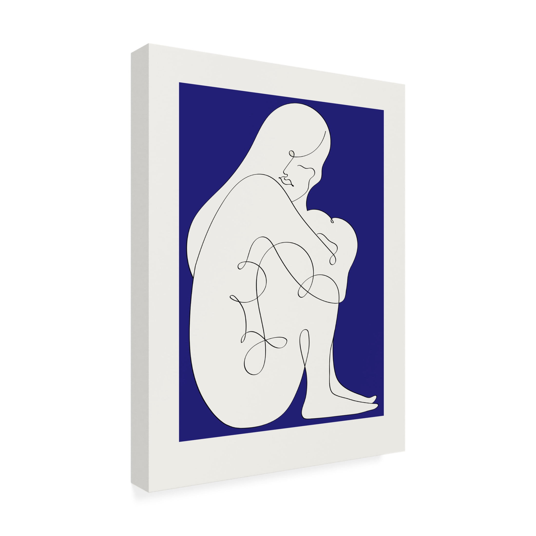 Trademark Fine Art Pictufy Studio II Sitting Woman Blue Canvas Wall Art