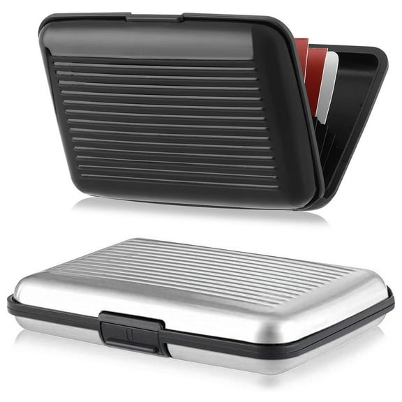 Aluminum Wallet Credit Card Holder, Sleek Metal ID Case with RFID Blocking, Slim Design for Easy Carry, Up To 12 Cards Storage, Snap Closure, Fraud Protection for Men Women