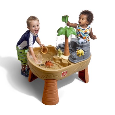 Buy Step2 Dino Dig Sand Water Table With Cover And 7 Piece Dinosaur Toy Accessory Set Online In Hungary 55358395