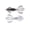 Gray, variant on 10Pcs Dual Color Soft Shrimp Fishing Lures with Glitter Flakes, Realistic Prawn Imitation Baits for Saltwater, Soft Plastic Worms for Bass, Gray