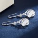 thumbnail image 5 of HomeKingdee Women's Geometric Double Diamond Earrings - Fashionable Square Dangle Earrings, Hypoallergenic Alloy, for Daily Wear and Gift Occasions, 5 of 5