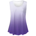 thumbnail image 5 of Womens Tank Tops under $5 Plus Size Solid Round-Neck Sleeveless Loose Pullover T-shirt, 5 of 5