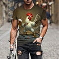 thumbnail image 2 of T Shirts for Man Cotton,Mens Hawaiian Shirts Short Sleeve Funny Shirts Beach Shirts for Men,Round Neck Hawaiian Shirt for Men, 2 of 5