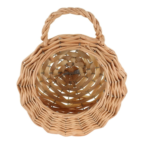 Cesta colgante tejida para flores, cesta colgante tejida para almacenamiento, cesta colgante para plantas de pared