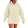 thumbnail image 2 of GiLiling Girls Hoodie, Trendy Cute Hooded Sweatshirt with Pocket, Baggy Kids Pullover Long Sleeve Hoody (Beige, 14-15 Years), 2 of 8