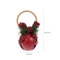 thumbnail image 5 of EXHUMKY Red Linen and Iron Bell Ornaments for Christmas Tree and Door Decoration, Set of 3 Holiday Bells, 5 of 5