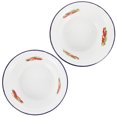 thumbnail image 2 of 2pcs Retro Household Rice Bowl Practical Enamel Ramen Bowl Noodles Bowl, 2 of 7
