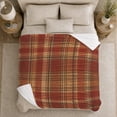 thumbnail image 5 of Autumn Plaid Pumpkin Living Room Decorative Accent autumn celebration, Warm Flannel Blanket for Ranch House and Living Room, Festive autumn celebration Scene, Art Lovers autumn celebration Gift, 5 of 9