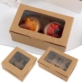thumbnail image 5 of Paper Cupcake Box with Clear Window, Multi-Cavity Muffin Storage Container, Disposable Bakery Treat Holder, Cookie Gift Packaging Box for Birthday Parties, Wedding Events and Holiday Dessert Display, 5 of 5