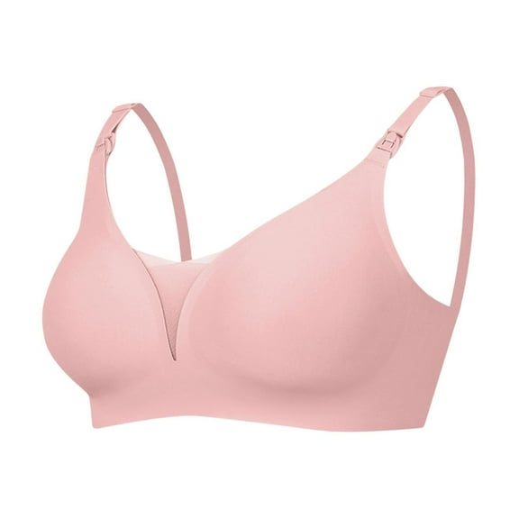 khonts,Women's Nursing Breastfeeding Bras Adjustable Strap Soft Bra Seamless Ultra Comfort Pregnancy Maternity Wireless Bralettes Red XL