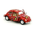 thumbnail image 3 of 7" Kinsmart 1967 VW Volkswagen Beetle Decal Diecast Model Toy Car 1:24 Red, 3 of 4