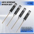 thumbnail image 4 of 4 Pcs 1.5 / 2.0 / 2.5 / 3.0 mm Hex Screwdriver Set Titanium Hex Wrench Tool Set for Multi-Axis FPV R, 4 of 5