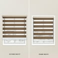 thumbnail image 4 of CHICOLOGY Blackout Zebra Roller Shades |61.25"W X 72"H| Dual Layer Light Filtering Blinds | Cordless Window Shades for Home & Office | Easy Install | Taupe, 4 of 4