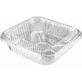 thumbnail image 4 of 40 Pack 8" x 8" Square Aluminum Foil Pans with Clear Lids, Disposable Foil Containers Aluminum Foil Trays for Cooking, Baking, Storing, Silver, 4 of 6