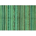 thumbnail image 1 of Ahgly Company Machine Washable Indoor Rectangle Abstract Turquoise Blue Modern Area Rugs, 8' x 12', 1 of 4