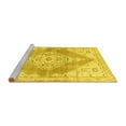 thumbnail image 2 of Ahgly Company Machine Washable Indoor Rectangle Abstract Yellow Contemporary Area Rugs, 8' x 10', 2 of 4