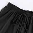 thumbnail image 6 of MLQIDK Black Linen Capri Pants for Women Lounge Pant Knee Length High Waisted Pedal Pushers Dressy Casual Pedal Pushers with Pockets Black S, 6 of 7