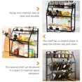 thumbnail image 3 of HONITANO 1Pc Black Three-Layer Kitchen Rack Iron Storage Shelf for Organized Kitchen Space, 3 of 8