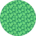 thumbnail image 1 of Ahgly Tapis Rond Lavable en Machine Intérieur Transitionnel Vert Néon, 4 Pieds Rond, 1 of 7