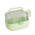 thumbnail image 3 of Estuche de transporte para jaula de hámster, cubierta transparente, hábitat para hámster con botella de agua para jerbos, ratones, conejos, petauros Verde, 3 of 8