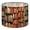 Color 4, variant on Linen Drum Lampshades Vintage Library Bookshelf Bookworm Books Indoor Plant Clock 13"x13"x10" Light Shade for Table Lamps Floor Lamps Drum Lamp Shades Lampshade Replacement Assembly Required