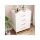 thumbnail image 4 of Dormitorio cómoda con 4 cajones y metal handles - sturdy frame moderno wood chest of cajones, 4 of 9