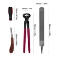 thumbnail image 3 of Yeacher 4PCS Horse Farrier Hoof Nipper Trim Shoeing File Rasp Handle Hoof Cutter Tool Horse Care Accessory, 3 of 5