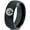 Black Dome Tungsten, variant on Tungsten Trident Spear Weapon Band Ring 8mm Men Women Comfort Fit Blue Dome Brushed Gray Polished