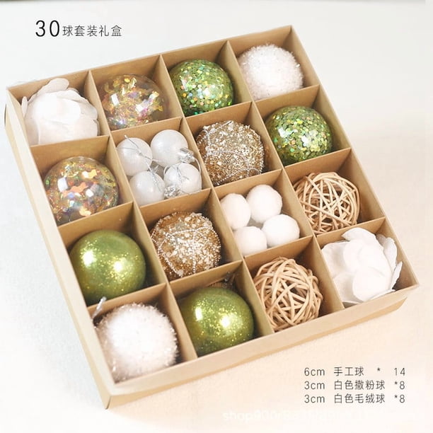 Ireezec Christmas Tree Ornaments Set, Hanging Balls, Plastic Decorative Baubles for Holiday Party, Home Decor, Firep, Yard & Window Xmas Decorations