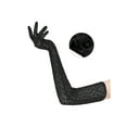 thumbnail image 3 of INSPIRE CHIC Women's Long Tulle Sheer Glove Leopard Print  21" Elbow Length Finger Gothic for Halloween Opera Masquerade Black, 3 of 6