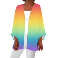 thumbnail image 1 of AherBiu Womens Cardigan Lightweight 3/4 Sleeve Linen Open Front Cardigans Fall Casual Cover up Shrugs, 1 of 5
