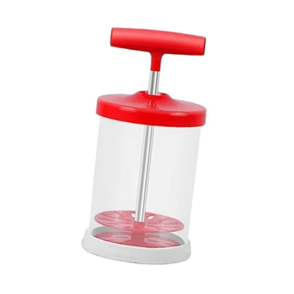 Espumador de bomba manual, máquina para hacer crema, batidora de huevos, dispensador profesional de crema batida de bricolaje para bebidas espumosas d Rojo