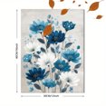thumbnail image 3 of Toile Murale Florale Bleu et Blanc 15,75 X 11,81 Pouces, 3 of 8
