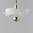 thumbnail image 2 of 11391WTSBR-Maxim Lighting-Poppy - 4W 1 LED Pendant-6 Inches Tall and 11.75 Inches Wide-White/Satin Brass Finish    -Traditional Installation, 2 of 5