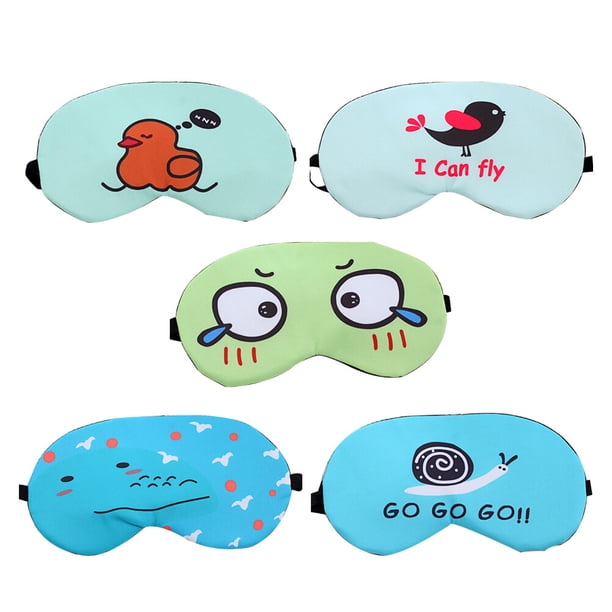 EeaseMX 5 antifaces para dormir con almohadilla de gel, terapia de frío y calor para insomnio y ojos hinchados, antifaz ligero para dormir, para hombres, mujeres y niños (patrón aleatorio).