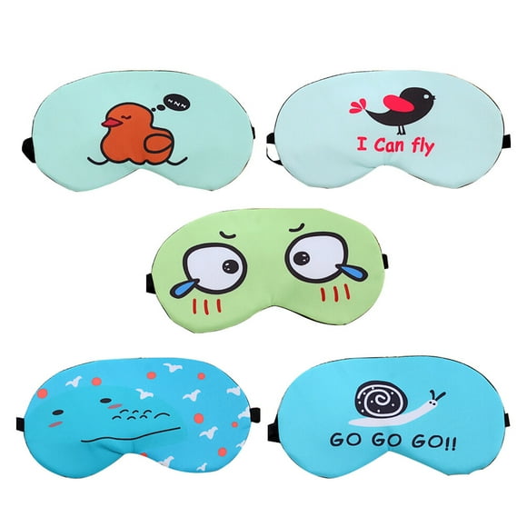 EeaseMX 5 antifaces para dormir con almohadilla de gel, terapia de frío y calor para insomnio y ojos hinchados, antifaz ligero para dormir, para hombres, mujeres y niños (patrón aleatorio).