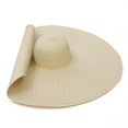 thumbnail image 2 of Floppy Straw Hat Summer Oversized Sun Hat Large Brim Beach Anti-UV Sun Protection Foldable Roll Up, 2 of 2