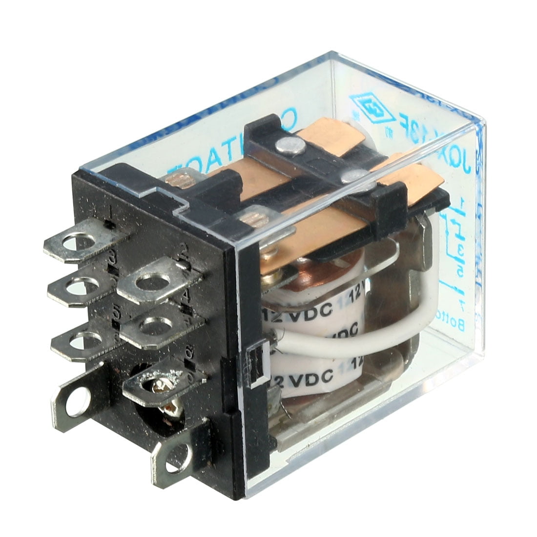 DC 12V Coil 10A 240VAC 28VDC Electromagnetic Relay JQX-13F2ZA 8 Pin ...