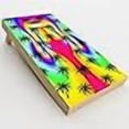 thumbnail image 3 of It's A Skin Vinyl Wrap Skins Decal for Cornhole Game Board Rainbow Palm Tree, 3 of 3